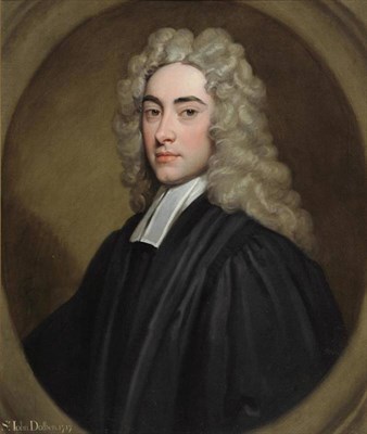 Lot 766 - Sir Godfrey Kneller (1646 -1723) Portrait of Sir John Dolben Bart, in clergyman's costume...