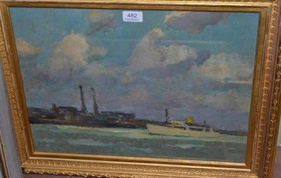 Lot 482 - Follower of Norman Wilkinson CBE, PRI, ROI, RSMA, HRWS (19th/20th century) Harbour scene with a...