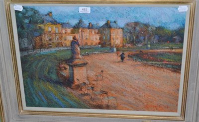 Lot 483 - John Mackie (b.1955) ";The Palais du Luxembourg"; Paris, signed and dated (19)95, pastel, 40cm...