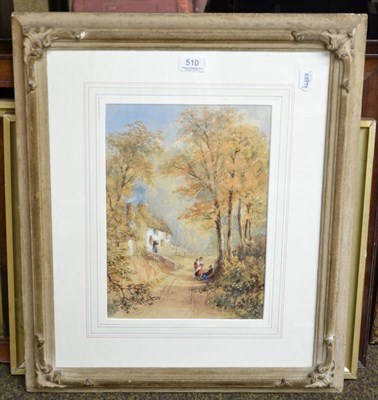 Lot 510 - Cornelius Pearson, ";Near Derwent Water";, signed and dated 1852, watercolour heightened with white