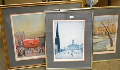 Lot 513 - After Laurence Stephen Lowry RA (1887-1976) ";The Old Town Hall and St Hilda's Church,...