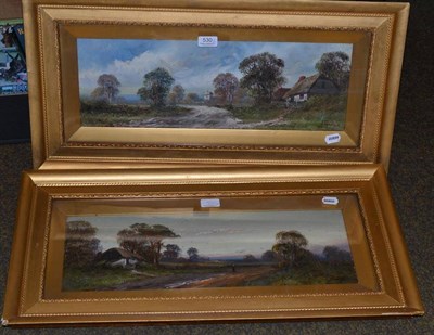 Lot 530 - British School, pair of oil landscapes