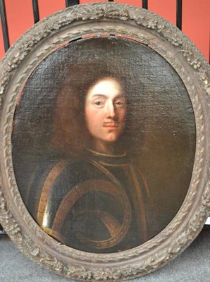 Lot 773 - French School (17th/18th century) Portrait of a nobleman wearing armour  Oil on canvas, 66.5cm...