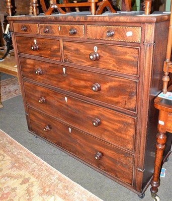 Lot 556 - 19th century mahogany chest of drawers