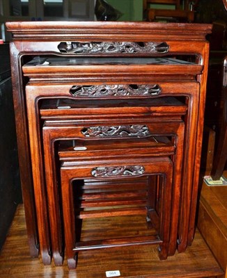 Lot 563 - Chinese rosewood nest of tables