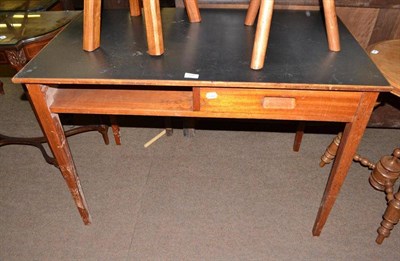 Lot 588 - A Gordon Russell teak desk, labelled 'Gordon Russell Limited Broadway Worcs' from Cardiff...