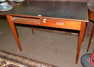 Lot 591 - A Gordon Russell teak desk, labelled 'Gordon Russell Limited Broadway Worcs' from Cardiff...