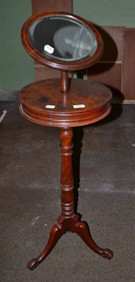 Lot 593 - Victorian mahogany shaving stand