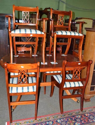 Lot 627 - Reproduction nine piece dining room suite