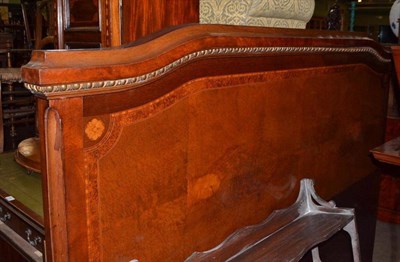 Lot 635 - An Edwardian inlaid mahogany double bedstead