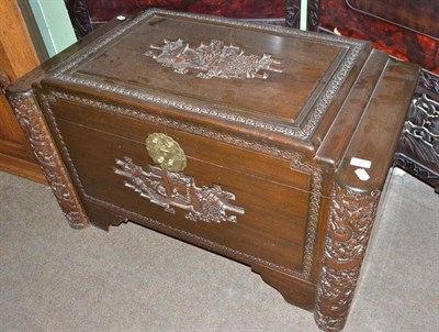 Lot 648 - A camphor wood chest