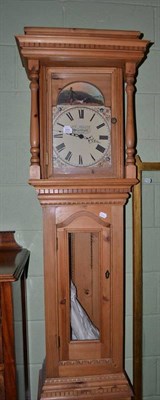 Lot 655 - A modern pine longcase clock