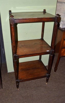 Lot 659 - 19th century three tier rosewood whatnot