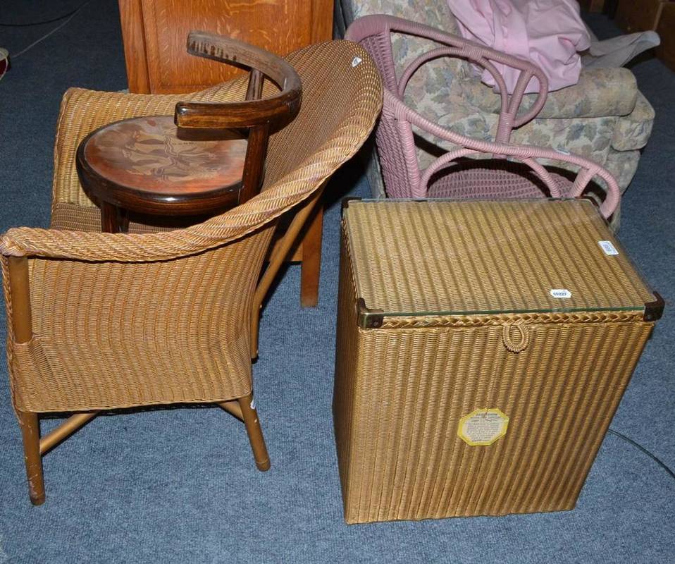 Lloyd loom wicker store chairs for sale