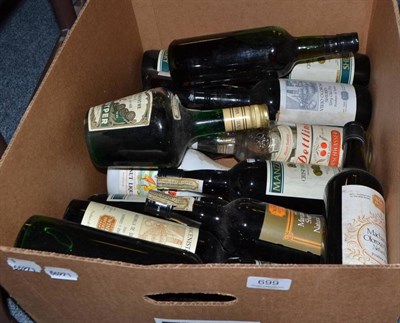 Lot 699 - A mixed parcel including sherry, coconut liqueur, etc (one box)