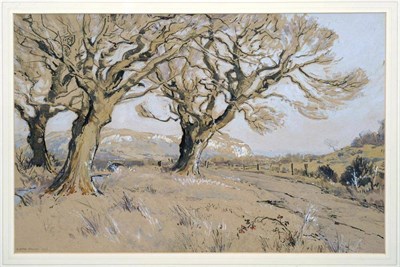 Lot 791 - Bernard Eyre-Walker ARE, SGA (1887-1972)  "Whitbarrow Scar " Signed and dated 1958, inscribed...