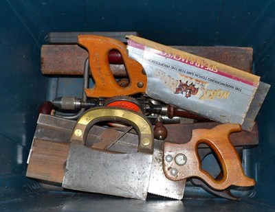 Lot 741 - A box of assorted tools including cased micrometers