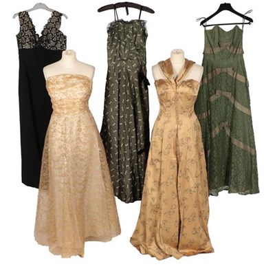 Lot 2118 - Circa 1950-60s Full Length Evening Dresses,...