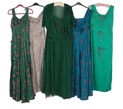 Lot 2119 - Circa 1950-60s Full Length Evening Dresses,...