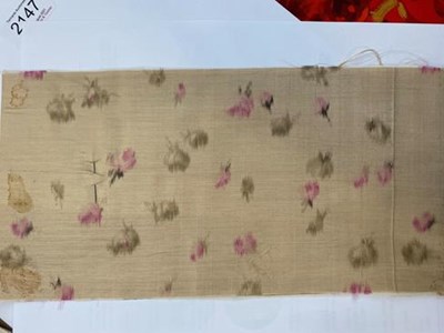 Lot 2145 - A Quantity of Mainly 19th Century Silk Fabric...