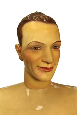 Lot 2179 - Circa 1930s Gentleman's Plaster Mannequin 'Tom'...
