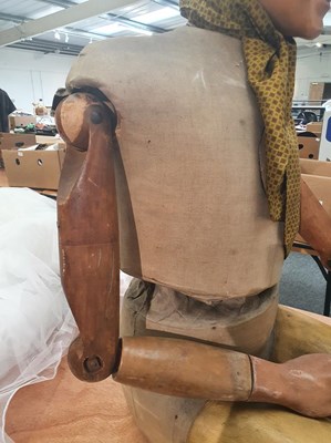 Lot 2181 - Circa 1930s Full Size Seated Male Mannequin...