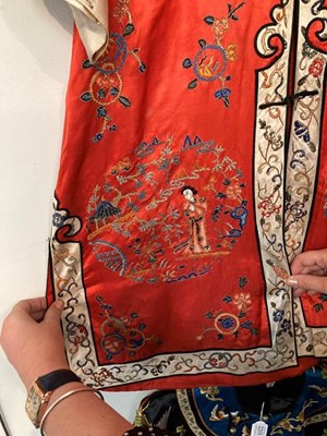Lot 2205 - Early 20th Century Chinese Red Silk Robe,...