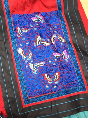 Lot 2209 - An Early 20th Century Chinese Red Figured Silk...