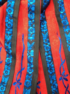 Lot 2209 - An Early 20th Century Chinese Red Figured Silk...