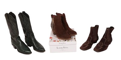 Lot 2214 - Three Pairs of Modern Ladies' Boots,...