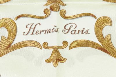 Lot 2237 - Hermès Silk Square Cheval Turc, on a white...