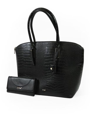 Lot 2239 - Paul Costello Black Crocodile Leather Style...