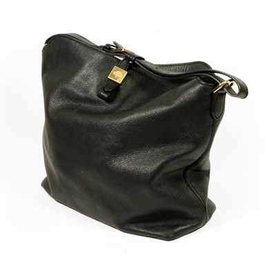 Lot 2253 - Mulberry Black Leather Shoulder Bag, with...