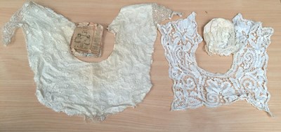 Lot 2032 - Assorted Lace and Lace Mounted Costume...