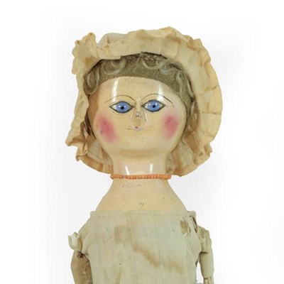 Lot 2003 - A Late 18th Century Queen Anne Type Doll, with...