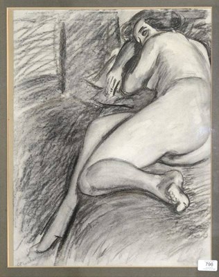 Lot 796 - Jean Hippolyte Marchand (1883-1940) Nude in repose Charcoal, 50cm by 38.5cm Provenance: Crane...