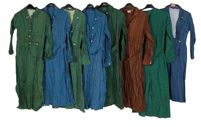 Lot 2083 - Circa 1940-50s Ladies' Cotton Work Robes and a...