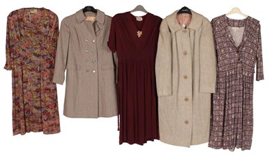 Lot 2086 - Assorted 1940s and Later Ladies' Day Wear,...