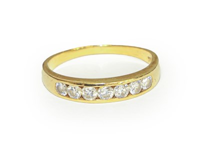 Lot 118 - A diamond seven stone ring, the round...