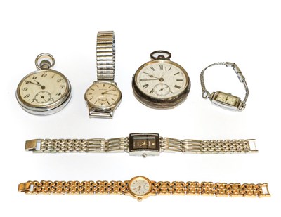 Lot 137 - A gents Longines wristwatch, silver open faced...