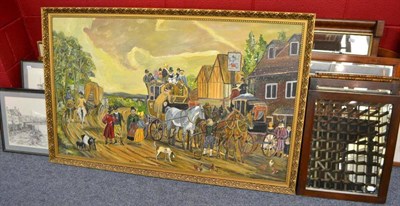 Lot 790 - Seven assorted mirrors and a quantity of assorted paintings and prints, various subjects