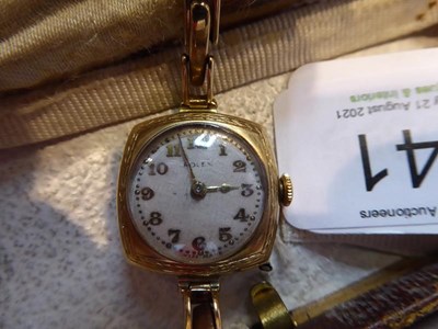 Lot 141 - A lady's 9 carat gold Rolex wristwatch,...