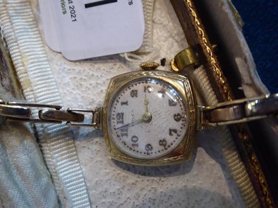 Lot 141 - A lady's 9 carat gold Rolex wristwatch,...
