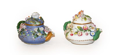 Lot 186 - Two Rockingham miniature teapots and covers,...