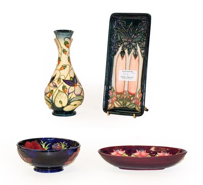 Lot 199 - Modern Moorcroft pottery, comprising: a Cluny...