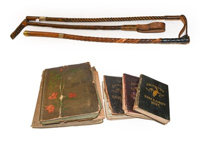 Lot 206 - Three riding crops, ''Jackson's maps of the...'...