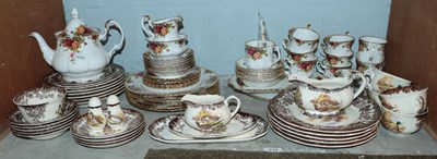 Lot 214 - A Royal Albert Old Country Roses part dinner...
