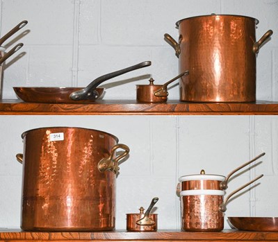 Lot 314 - Mauviel cookware, copper on stainless steel...