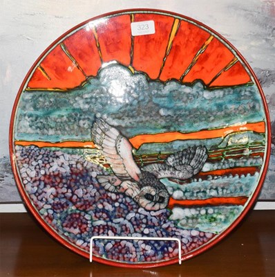 Lot 323 - A Poole pottery charger by Tony Morris,...