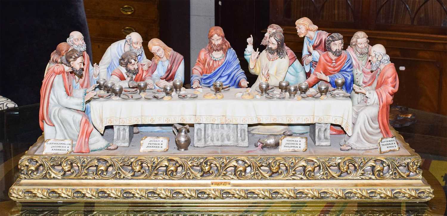 Lot 334 - A very large Capodimonte group, the Last...